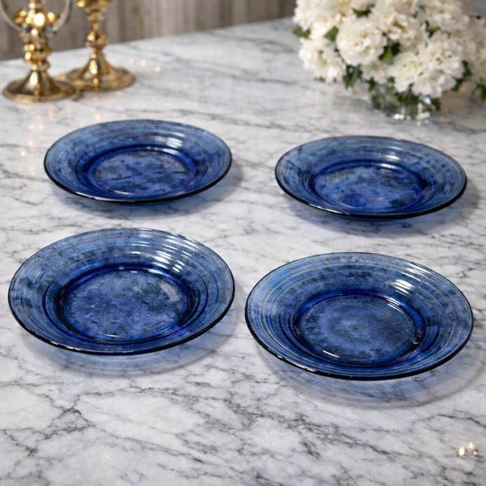 Moderntone Cobalt Blue 6¾" Bread Plates (Set of 4) – Hazel Atlas 1934–1942